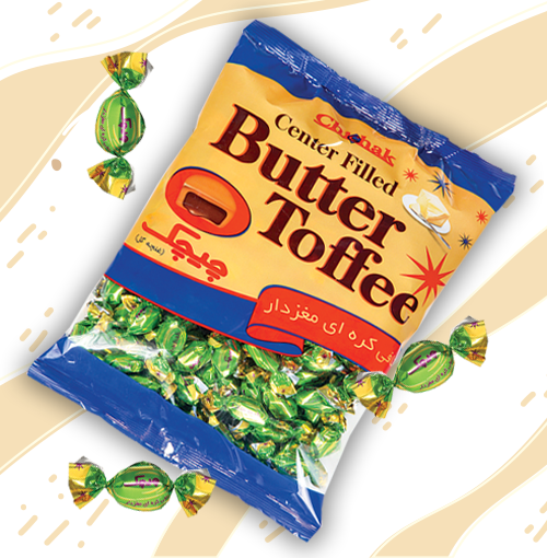 تافی کره ای مغزدار بزرگ